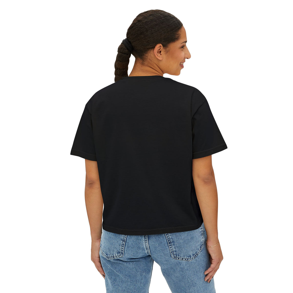 Boxy Tee — Colorful Markers Art Print Women's Cropped T‑Shirt