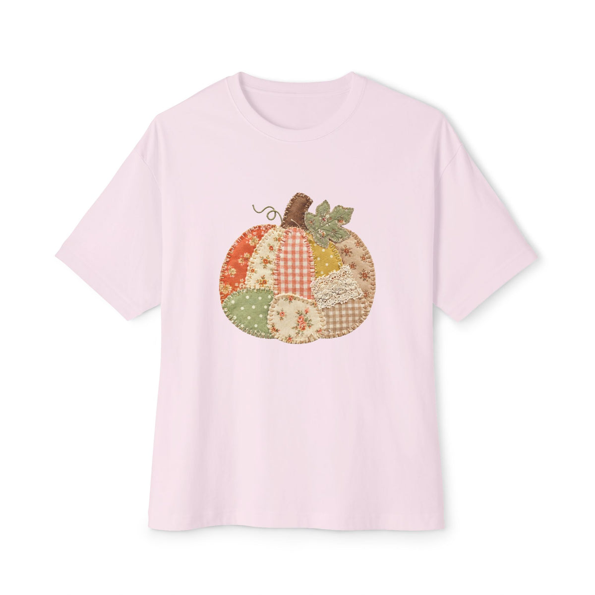 Patchwork Pumpkin Fall Graphic T-Shirt