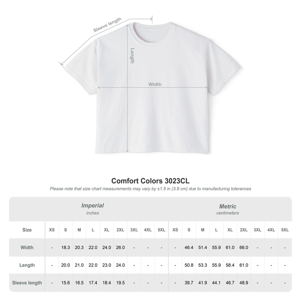 Boxy Tee — Colorful Markers Art Print Women's Cropped T‑Shirt