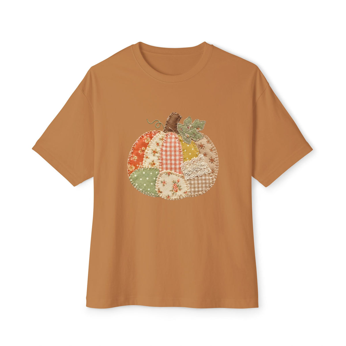 Patchwork Pumpkin Fall Graphic T-Shirt