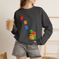 Teacher Backpack and Falling Books Crewneck Sweatshirt — Cute School Supplies Graphic