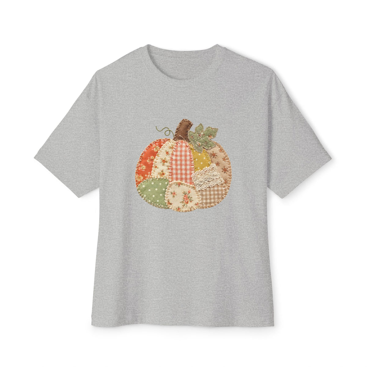Patchwork Pumpkin Fall Graphic T-Shirt