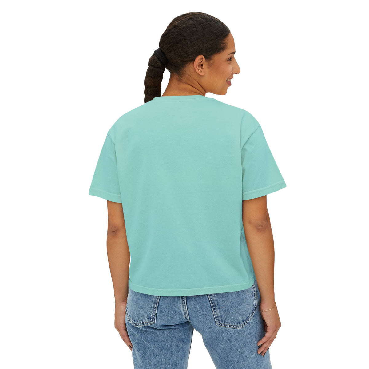 Boxy Tee — Colorful Markers Art Print Women's Cropped T‑Shirt
