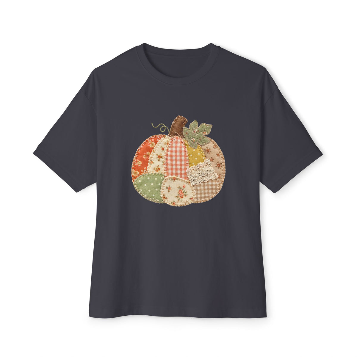 Patchwork Pumpkin Fall Graphic T-Shirt